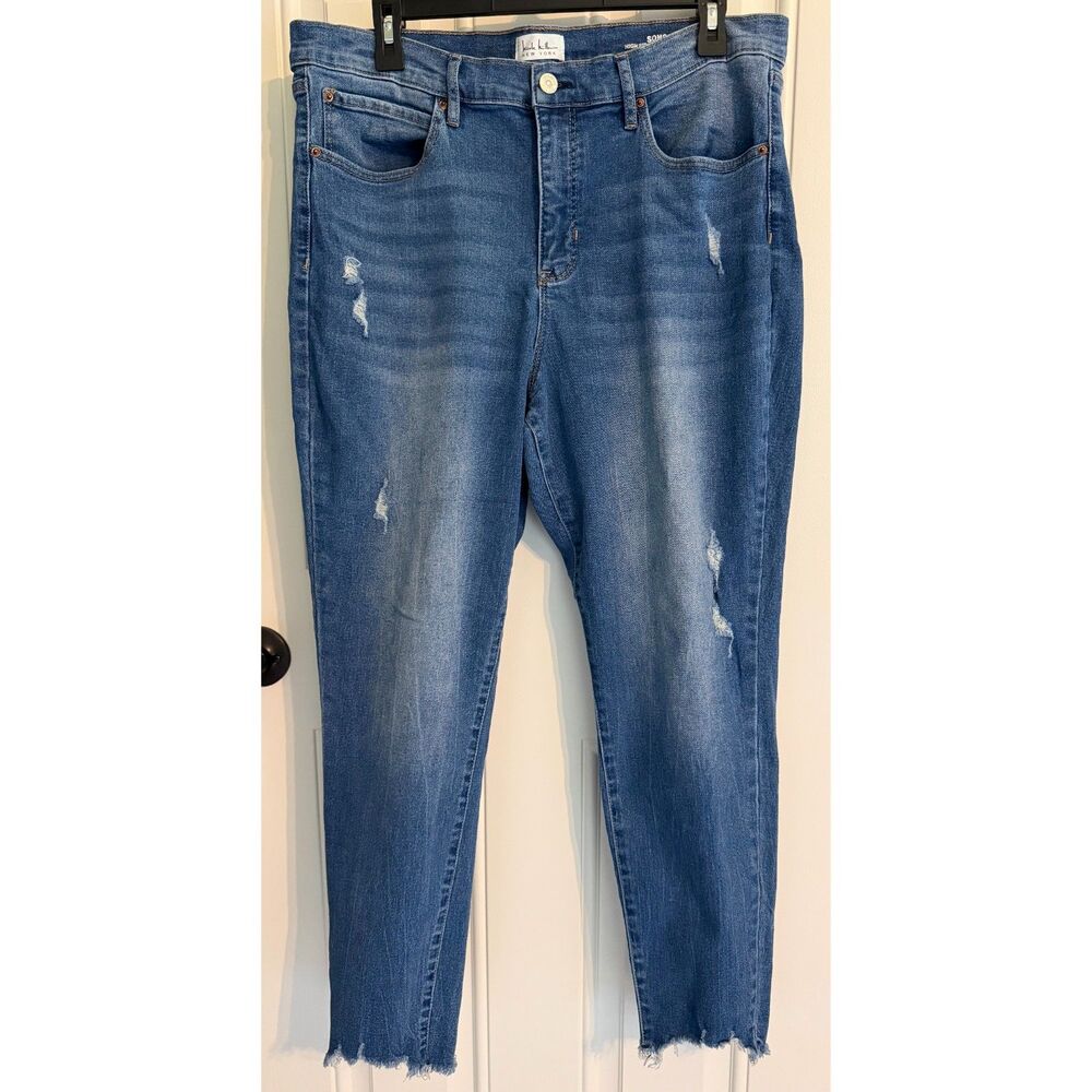Nicole Miller New York Women's Soho High Rise Ankle Skinny Jeans size 14